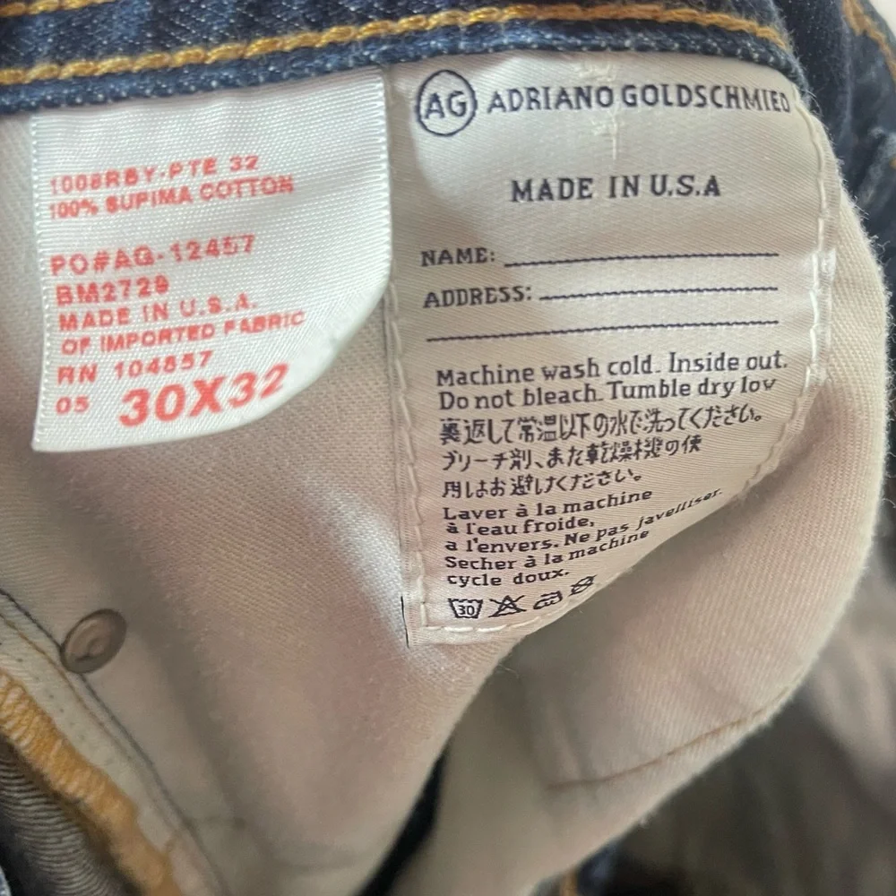 AG Adriano Goldschmied the hero relaxed premium denim jean Men's size 30 x 32 - Picture 4 of 4